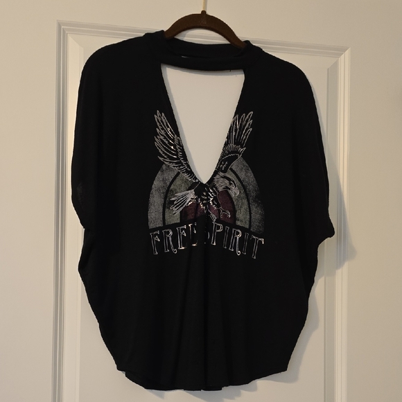 Express Black Graphic Tee with Eagle Design. Size XS - Picture 1 of 15